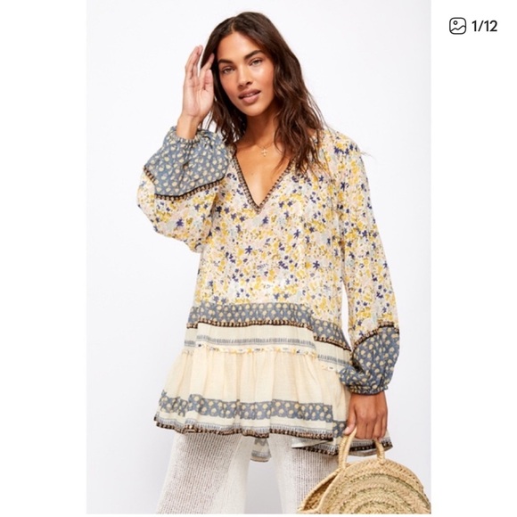 Free People Tops - Free People Gardenia Tunic shirt top blouse